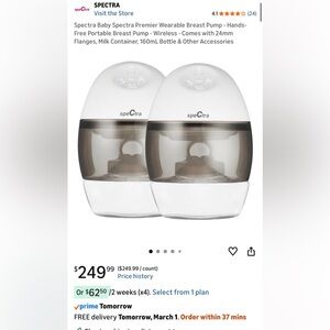 EUC Spectra Wearable Breast Pump Set